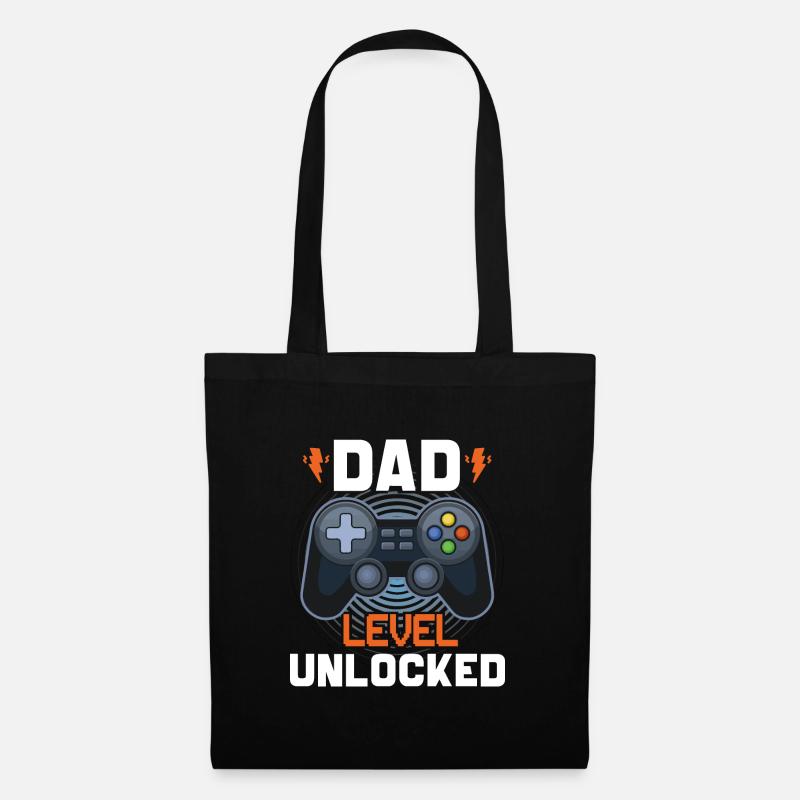 Dad level unlocked - Sac en tissu - noir