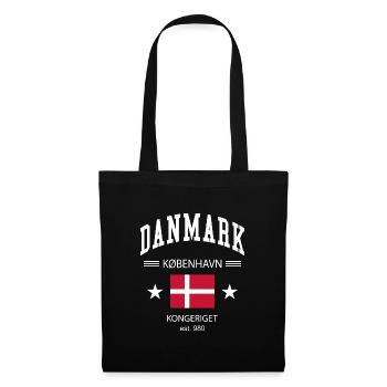 Dänemark - Stoffbeutel - Schwarz - Vorne