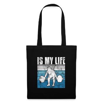 Bodybuilding is my life Bodybuilder GYM Kraftsport - Stoffbeutel - Schwarz - Vorne