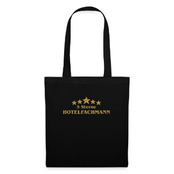5 Sterne Hotelfachmann - Stoffbeutel - Schwarz - Vorne