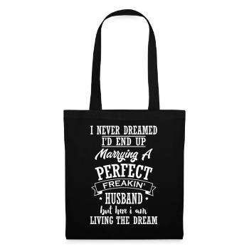 Épouser un mari parfait - Sac en tissu - noir - Devant