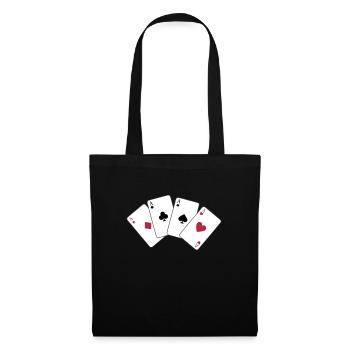 Card Game, Poker, Ace - Sac en tissu - noir - Devant
