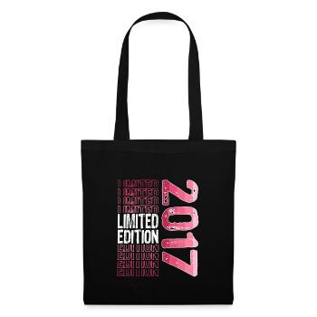Limited Edition seit 2017 Geburtstag Vintage 2017 - Stoffbeutel - Schwarz - Vorne