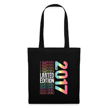 Limited Edition seit 2017 Geburtstag Vintage 2017 - Stoffbeutel - Schwarz - Vorne