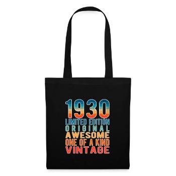Limited Edition Since 1930 Birthday Vintage 1930's - Tote Bag - black - Front