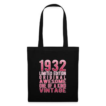 Edition limitée depuis 1932 Anniversaire Millésime 1932 - Sac en tissu - noir - Devant