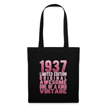 Limited Edition Since 1937 Birthday Vintage 1937 - Tote Bag - black - Front