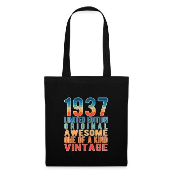 Limited Edition Since 1937 Birthday Vintage 1937 - Tote Bag - black - Front