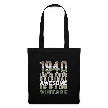 Limited Edition Since 1940 Birthday Vintage 1940's - Tote Bag - black - Front