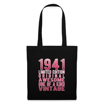 Edition limitée depuis 1941 Anniversaire Millésime 1941 - Sac en tissu - noir - Devant
