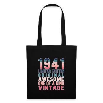 Edition limitée depuis 1941 Anniversaire Millésime 1941 - Sac en tissu - noir - Devant
