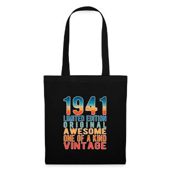 Edition limitée depuis 1941 Anniversaire Millésime 1941 - Sac en tissu - noir - Devant