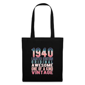 Limited Edition Since 1940 Birthday Vintage 1940's - Tote Bag - black - Front