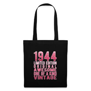 Edition limitée depuis 1944 Anniversaire Millésime 1944 - Sac en tissu - noir - Devant