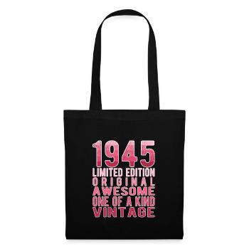 Limited Edition Since 1945 Birthday Vintage 1945 - Tote Bag - black - Front