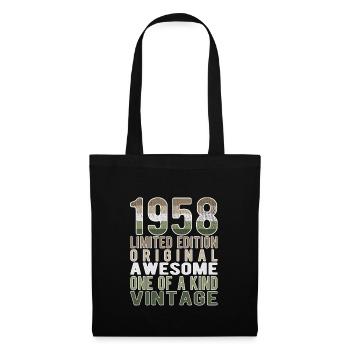 Limited Edition Since 1958 Birthday Vintage 1958 - Tote Bag - black - Front