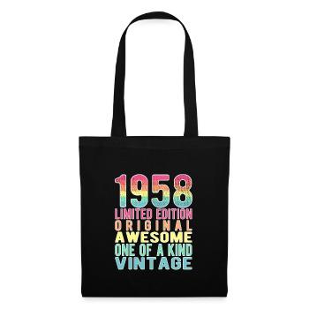 Limited Edition Since 1958 Birthday Vintage 1958 - Tote Bag - black - Front