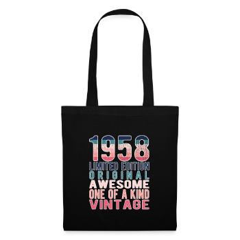 Limited Edition Since 1958 Birthday Vintage 1958 - Tote Bag - black - Front