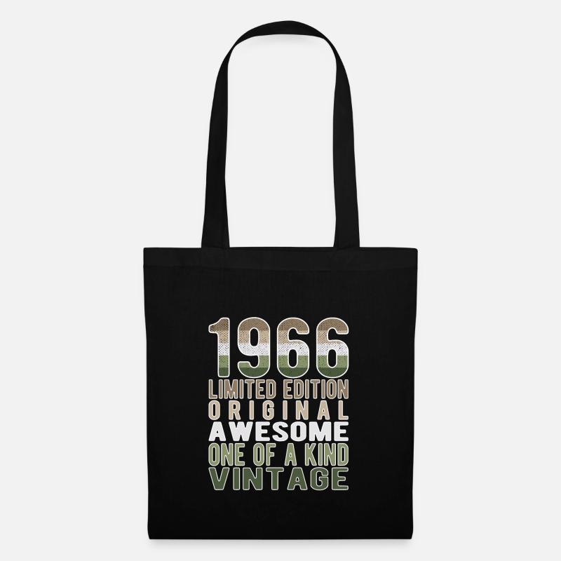 Limited Edition seit 1966 Geburtstag Vintage 1966 - Stoffbeutel - Schwarz