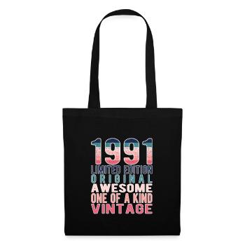 Edition limitée depuis 1991 Anniversaire Millésime 1991 - Sac en tissu - noir - Devant