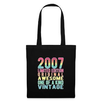 Limited Edition Since 2007 Birthday Vintage 2007 - Tote Bag - black - Front