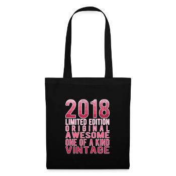 Limited Edition Since 2018 Birthday Vintage 2018 - Tote Bag - black - Front