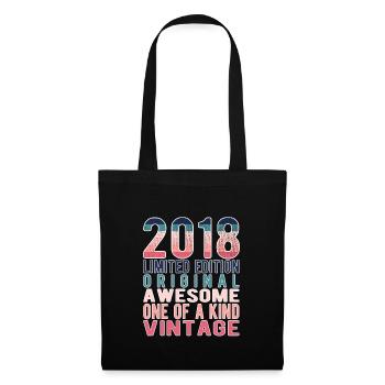 Limited Edition Since 2018 Birthday Vintage 2018 - Tote Bag - black - Front