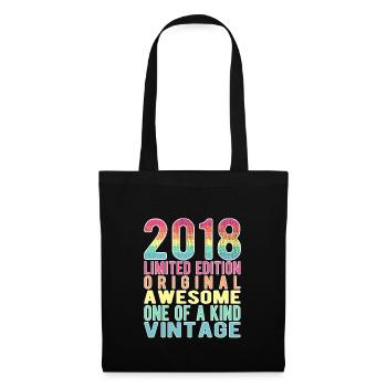 Limited Edition Since 2018 Birthday Vintage 2018 - Tote Bag - black - Front