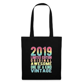 Edition limitée depuis 2019 Anniversaire Millésime 2019 - Sac en tissu - noir - Devant
