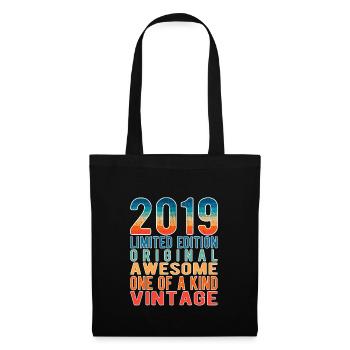 Edition limitée depuis 2019 Anniversaire Millésime 2019 - Sac en tissu - noir - Devant