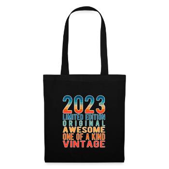 Limited Edition seit 2023 Geburtstag Vintage 2023 - Stoffbeutel - Schwarz - Vorne