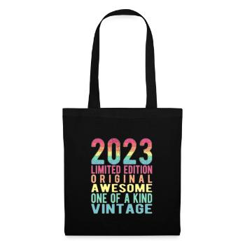 Limited Edition seit 2023 Geburtstag Vintage 2023 - Stoffbeutel - Schwarz - Vorne