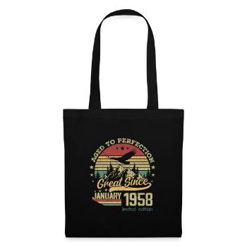 66 years old Aged to Perfection born: January 1958 - Tote Bag - black - Front