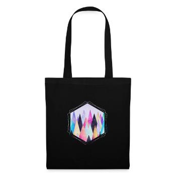 Hipster Dreieck (Geometrie) Abstrakte Berge Design - Stoffbeutel - Schwarz - Vorne