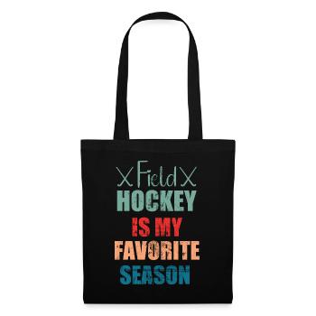 Le hockey sur gazon est ma saison préférée de hockey en salle - Sac en tissu - noir - Devant
