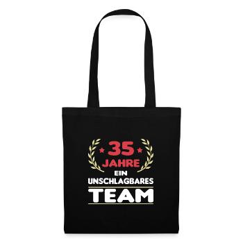 35 Jahre Ein Unschlagbares Team - Stoffbeutel - Schwarz - Vorne