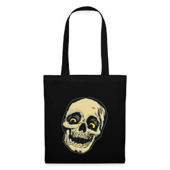 Crâne cadeau bande dessinée - Sac en tissu - noir - Devant