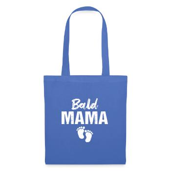 Bald Mama Baby Schwangerschaft - Stoffbeutel - Hellblau - Vorne