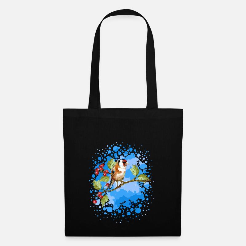 oiseau - Sac en tissu - noir