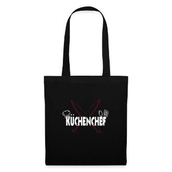 Kochen Koch Küchenchef Design - Stoffbeutel - Schwarz - Vorne