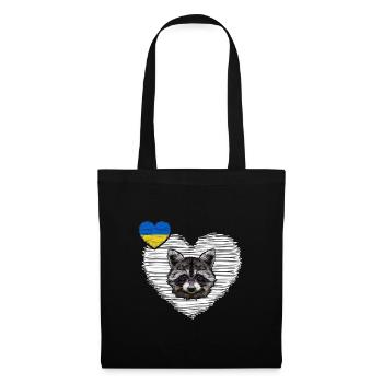 UKRAINE Cherson waschbär "the cherson raccoon" - Stoffbeutel - Schwarz - Vorne