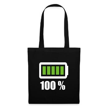 100 % - Stoffbeutel - Schwarz - Vorne