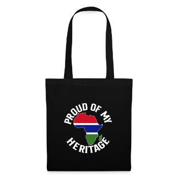 Proud Of My Gambia Heritage Gambia Flag Africa Map - Tote Bag - black - Front