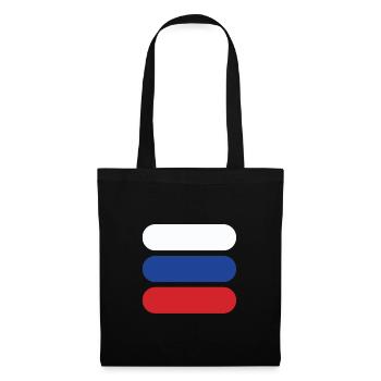 Drapeau de la russie - Sac en tissu - noir - Devant