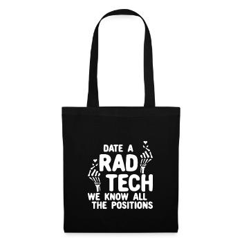Date A Rad Tech Wir kennen alle Positionen - Stoffbeutel - Schwarz - Vorne