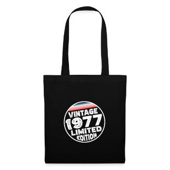 Édition limitée depuis 1977 Cadeau d’anniversaire - Sac en tissu - noir - Devant