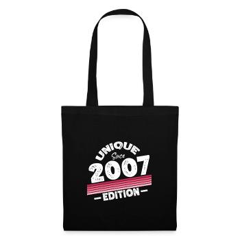 Unique depuis 2007 Edition Anniversaire Millésime 2007 - Sac en tissu - noir - Devant