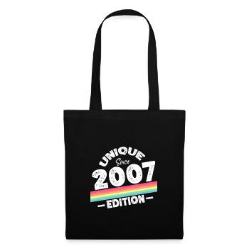 Unique depuis 2007 Edition Anniversaire Millésime 2007 - Sac en tissu - noir - Devant