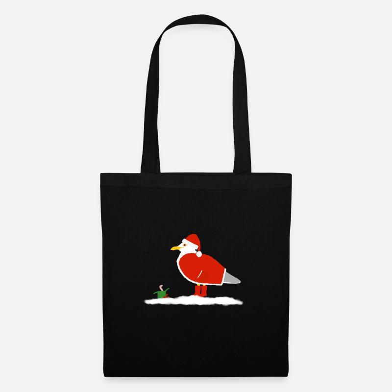 Weihnachtsmöwe - Stoffbeutel - Schwarz