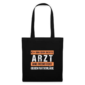 Resistenter Arzt - Stoffbeutel - Schwarz - Vorne